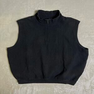 Carnoustie Golf Sweater Vest Men's XL 1/4 Zip Charcoal Fully Lined Elevated Gear